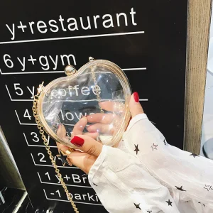 Unieke Goud Doorzichtige Metaal Pvc Handtassen 2018