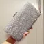Sparkly Silver Glitter Rhinestone Metal Clutch Bags 2018