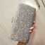 Sparkly Silver Glitter Rhinestone Metal Clutch Bags 2018