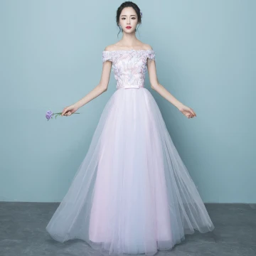 Chic Belle Rose Bonbon Robe Demoiselle D 039 Honneur 2017 Princesse De L Épaule Manches Courtes Appliques Fleur Paillettes Noeud Ceinture Longue Volants Robe Pour Mariage