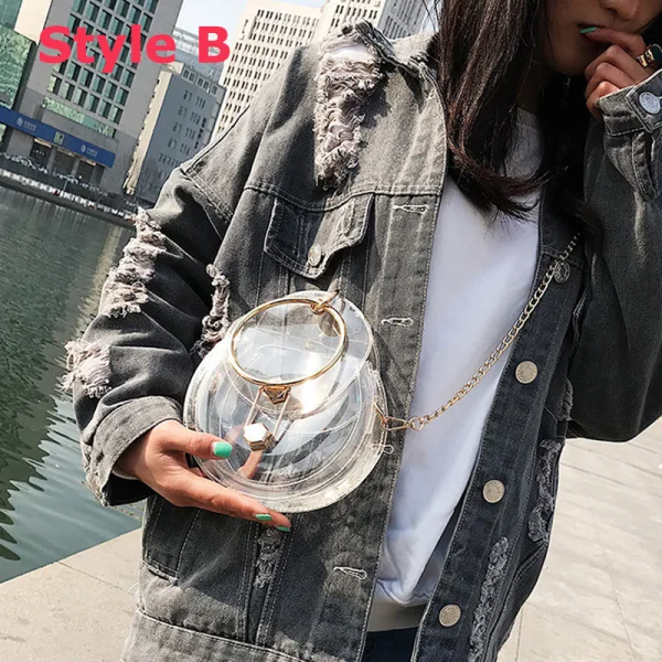 Transparent Doré Métal Pochette 2018