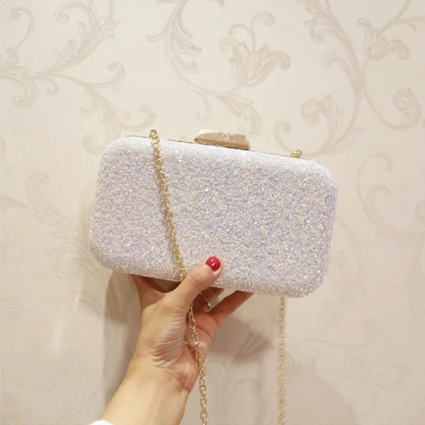Bling Bling Candy Pink Glitter Metal Clutch Bags 2018