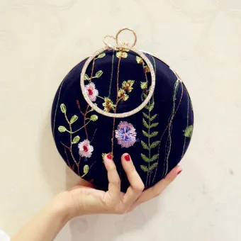 Chic Beautiful Navy Blue Embroidered Clutch Bags 2018