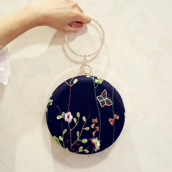 Chic / Beautiful Navy Blue Embroidered Clutch Bags 2018