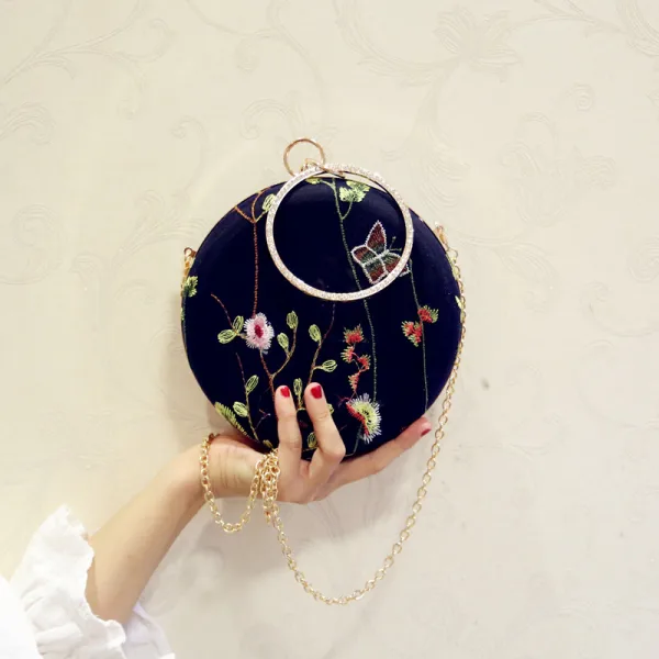 Chic / Beautiful Navy Blue Embroidered Clutch Bags 2018