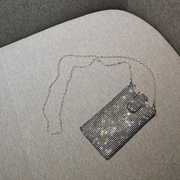 Scintillantes Argenté Glitter Faux Diamant Pochette 2018