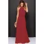 Elegant Pearl Pink Chiffon Summer Maxi Dresses 2018 Sheath / Fit Halter Sleeveless Floor-Length / Long Pleated Womens Clothing