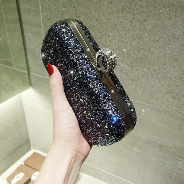 Bling Bling Ciel étoilé Noire Glitter Pochette 2018