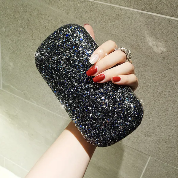 Bling Bling Ciel étoilé Noire Glitter Pochette 2018