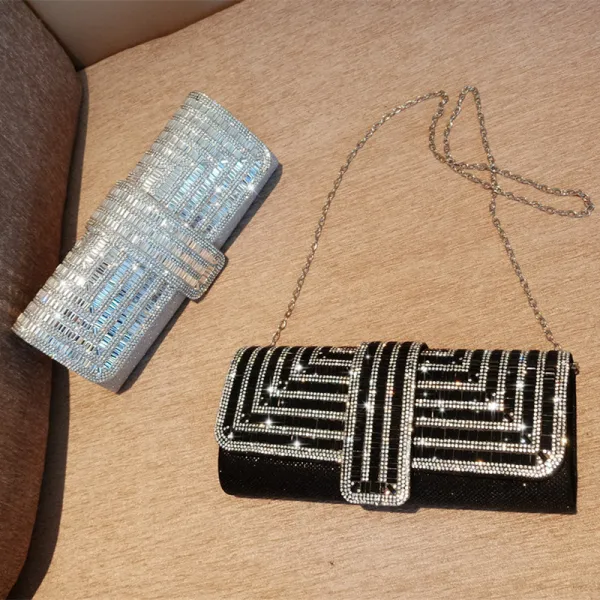 Bling Bling Black Rhinestone Clutch Bags 2018