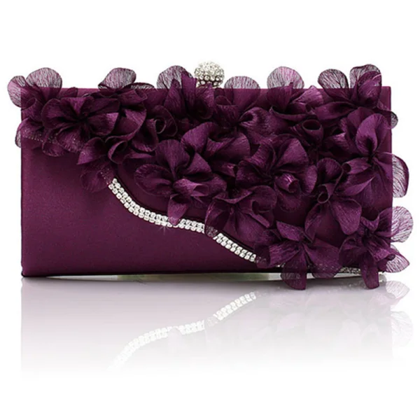 Chic / Beautiful Pearl Pink Rhinestone Flower Clutch Bags 2018