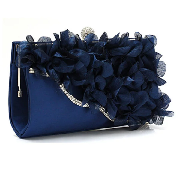 Chic / Beautiful Pearl Pink Rhinestone Flower Clutch Bags 2018