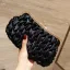Vintage / Retro Black Ruffle Beading Rhinestone Clutch Bags 2018
