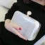 Modest / Simple Silver Pearl Patent Leather Clutch Bags 2018