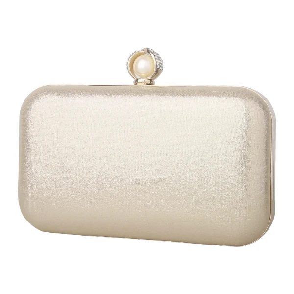 Modest / Simple Silver Pearl Patent Leather Clutch Bags 2018
