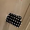 Chic / Beautiful Beading Pearl Black Suede Clutch Bags 2018