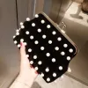 Chic / Beautiful Beading Pearl Black Suede Clutch Bags 2018