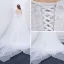 Enkel Hvit Brudekjoler 2018 Ballkjole Kjæreste Uten Ermer Ryggløse Appliques Blonder Beading Perle Chapel Train Buste