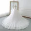 Simple Ivoire Robe De Mariée 2018 Robe Boule Unique Bustier Sans Manches Dos Nu Cathedral Train Volants