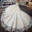 Bling Bling Ivory Wedding Dresses 2018 Ball Gown Off-The-Shoulder Short Sleeve Backless Glitter Appliques Lace Beading Pearl Cathedral Train Ruffle
