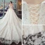 Bling Bling Ivory Wedding Dresses 2018 Ball Gown Off-The-Shoulder Short Sleeve Backless Glitter Appliques Lace Beading Pearl Cathedral Train Ruffle