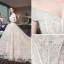 Bling Bling Ivory Wedding Dresses 2018 Ball Gown Off-The-Shoulder Short Sleeve Backless Glitter Appliques Lace Beading Pearl Cathedral Train Ruffle