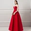 Elegant Burgundy Prom Dresses 2018 A-Line / Princess V-Neck Sleeveless Appliques Lace Beading Ankle Length Ruffle Backless Formal Dresses