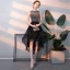 Abordable Rougissant Rose Robe De Cocktail 2018 Princesse Encolure Dégagée Sans Manches Perlage Paillettes Noeud Ceinture Asymétrique Volants Dos Nu Robe De Ceremonie