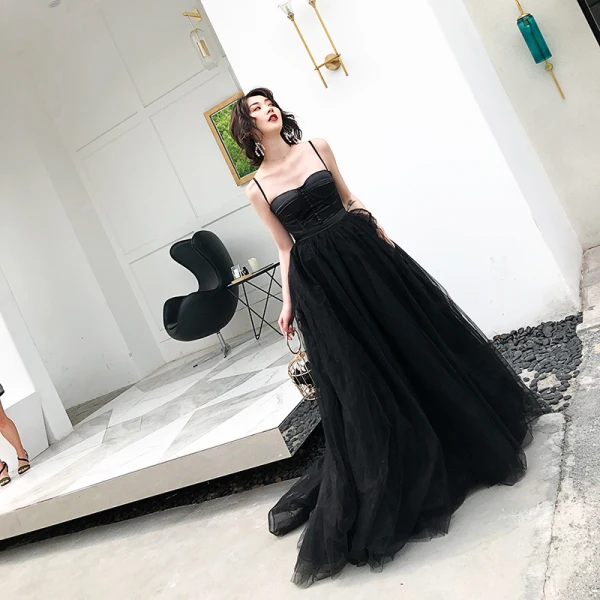 evening dress outfits Glitter Tulle Prom Dresses Empire Backless main image 0