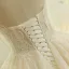 Simple Champagne Robe De Mariée 2018 Robe Boule Transparentes Encolure Dégagée 1/2 Manches Dos Nu Appliques En Dentelle Train De Balayage Volants