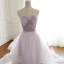Elegant Lavendel Selskapskjoler 2018 Empire Kjæreste Uten Ermer Krystall Beading Sash Avtakbar Domstol Tog Buste Ryggløse Formelle Kjoler
