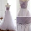 Elegant Lavendel Selskapskjoler 2018 Empire Kjæreste Uten Ermer Krystall Beading Sash Avtakbar Domstol Tog Buste Ryggløse Formelle Kjoler