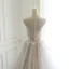 Charmant Gris Transparentes Robe De Bal 2018 Princesse Encolure Dégagée Sans Manches Appliques En Dentelle Tribunal Train Volants Robe De Ceremonie