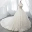Chinese style Ivory Wedding Dresses 2018 Ball Gown High Neck Cap Sleeves Backless Appliques Lace Pearl Beading Cathedral Train Ruffle