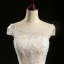 Vintage / Retro Champagne See-through Wedding Dresses 2018 Ball Gown Scoop Neck Cap Sleeves Appliques Lace Sequins Beading Floor-Length / Long Ruffle