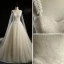 Luxury / Gorgeous Champagne Wedding Dresses 2018 Ball Gown Shoulders Sleeveless Backless Appliques Lace Crystal Beading Sequins Watteau Train Royal Train Ruffle