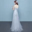 Sparkly Grey Homecoming Graduation Dresses 2017 A-Line / Princess Scoop Neck Sleeveless Rhinestone Floor-Length / Long Ruffle Backless Formal Dresses