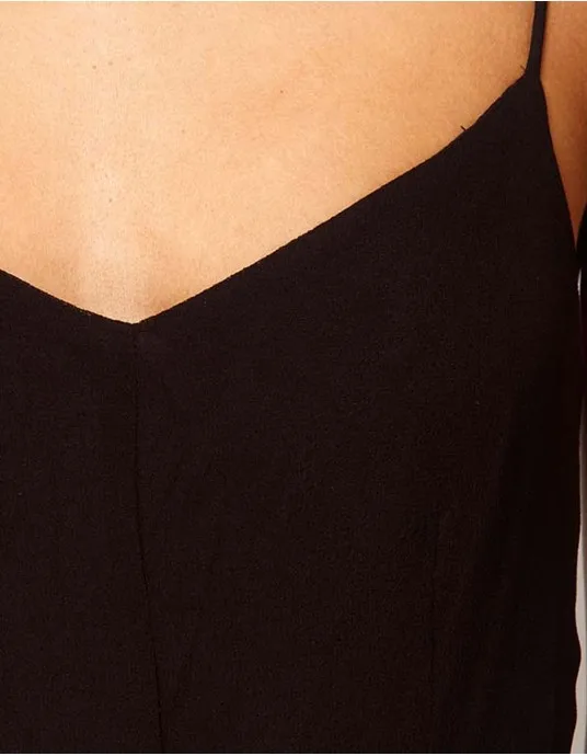 Sexy Été Noire Chiffon Robes longues 2018 Bretelles Spaghetti Sans Manches Fendue devant Longue Dos Nu Vêtements Femme