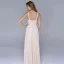 Elegant Perle Rosa Chiffon Maxikjoler 2018 Empire Skuldre Uten Ermer Paljetter Lange Buste Ryggløse Dameklær