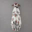 Høy Lav Sommer Strand Hvit Chiffon Maxikjoler 2018 Holder Uten Ermer Printing Blomst Asymmetrisk Ryggløse Dameklær