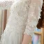 Chic / Beautiful Summer White Maxi Dresses 2018 V-Neck 1/2 Sleeves Appliques Lace Ankle Length Ruffle Womens Clothing