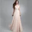 Elegant Rød Chiffon Maxikjoler 2018 Empire Skuldre Uten Ermer Paljetter Lange Buste Ryggløse Dameklær