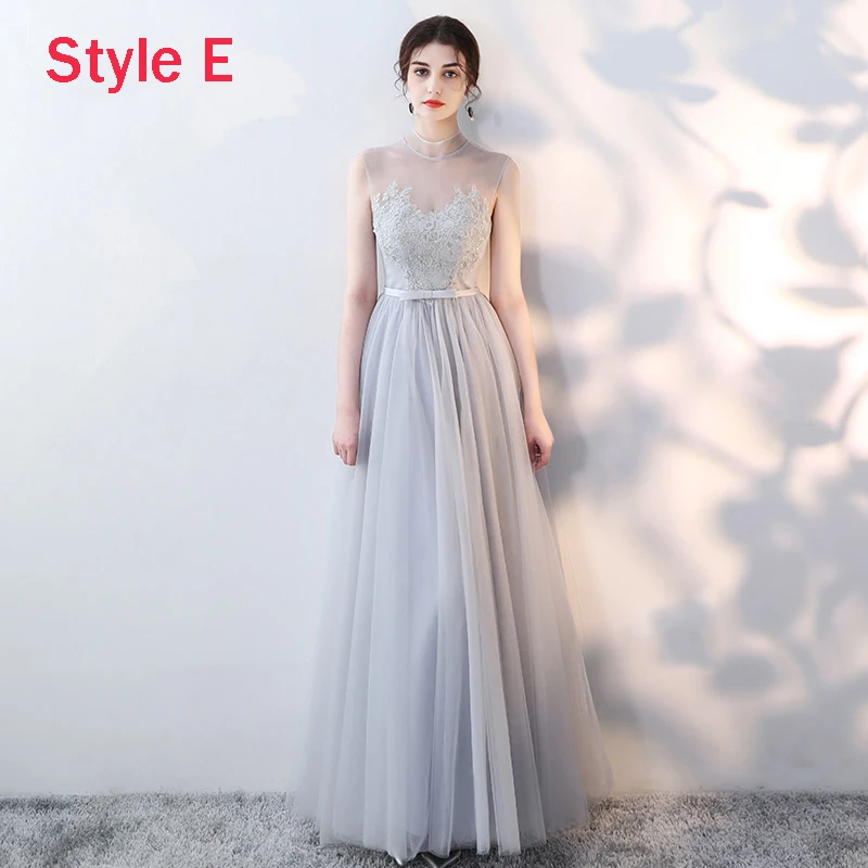 grey summer bridesmaid dress Modest Light Grey Mermaid Long Bridesmaid Dresses Plus Size ARD1835 main image 0