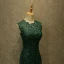 Vintage Dark Green Evening Dresses  2017 Trumpet / Mermaid Scoop Neck Sleeveless Sweep Train Formal Dresses