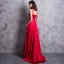 Modern / Fashion Red Evening Dresses  2018 A-Line / Princess Sweetheart Shoulders Sleeveless Beading Sweep Train Backless Formal Dresses