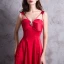 Modern / Fashion Red Evening Dresses  2018 A-Line / Princess Sweetheart Shoulders Sleeveless Beading Sweep Train Backless Formal Dresses