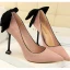 Lovely Black Bow Suede Prom Pumps 2022 9 cm Stiletto Heels Pointed Toe Pumps High Heels