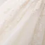 Chic / Beautiful Champagne Pierced Wedding Dresses 2017 Ball Gown Scoop Neck Sleeveless Backless Appliques Lace Beading Pearl Cathedral Train