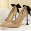 Lovely Black Bow Suede Prom Pumps 2022 9 cm Stiletto Heels Pointed Toe Pumps High Heels