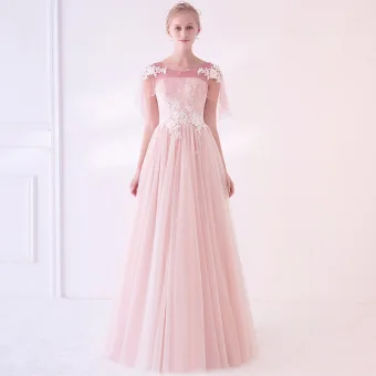 Élégant Rougissant Rose Transparentes Robe De Bal Avec Châle 2018 Empire Encolure Dégagée Sans Manches Appliques En Dentelle Fleur Perlage Longue Volants Dos Nu Robe De Ceremonie